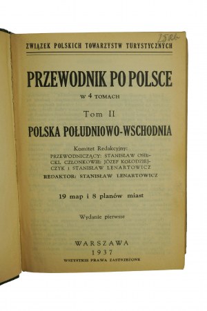 Guide to Poland in 4 volumes, volume 2: South-Eastern Poland, 19 maps and 8 city plans, Warsaw 1937.