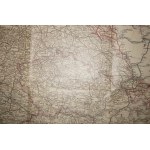 POŁONIECKIEGO Wielka mapa kolejowa Europy Środkowej w skali 1:1.500.000 w siedmiu kolorach, Lwów-Warszawa 1922r.