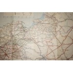 POŁONIECKIEGO Wielka mapa kolejowa Europy Środkowej w skali 1:1.500.000 w siedmiu kolorach, Lwów-Warszawa 1922r.