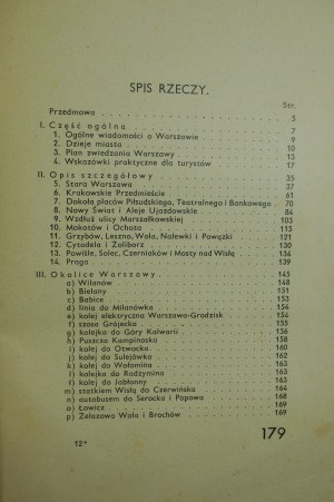 ORŁOWICZS Mieczysław - Warsaw and its surroundings , Warsaw 1937, autograph [facsimile ?] of the President of Warsaw Stefan Starzyński