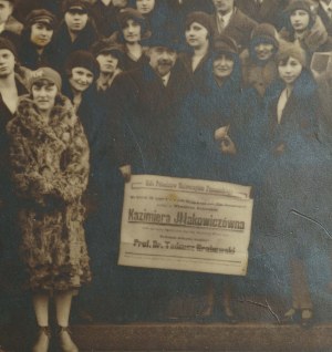 IŁŁAKOWICZÓWNA Kazimiera - photograph with the poet and a poster inviting to an author's evening at the University of Poznań, Polonists' Circle of the University of Poznań