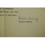 WISŁOCKA Michalina - korespondencja od tłumacza [Mohila Karoly] węgierskiego wydania książki [dwa listy]
