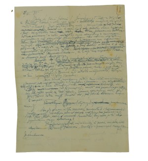 Władysław SEMKOWICZ [1878-1949] odręczny list w sprawie polemiki dotyczącej II tomu Dziejów Rosji, datowany 31.X.1935r.