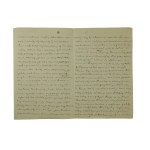 Antoni MAŁECKI [1821-1913] historyk literatury, rektor Uniwersytetu Lwowskiego, odręczny list do redakcji, Lwów 7.I.1905r.