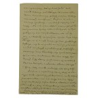 Antoni MAŁECKI [1821-1913] historyk literatury, rektor Uniwersytetu Lwowskiego, odręczny list do redakcji, Lwów 7.I.1905r.