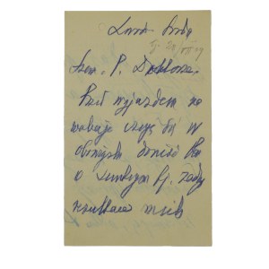 Tadeusz Wojciechowski [1838-1919] historyk, profesor i rektor Uniwersytetu Lwowskiego , odręczny list datowany 28.VII.1909r.
