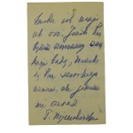 Tadeusz Wojciechowski [1838-1919] historyk, profesor i rektor Uniwersytetu Lwowskiego , odręczny list datowany 28.VII.1909r.
