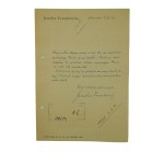 Jaroslaw IWASZKIEWICZ letter on paper with poet