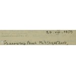 Witold LUTOSŁAWSKI [1913-1994] korespondencja na papierze z nagłówkiem kompozytora, datowana 27.VIII.1959r., autograf