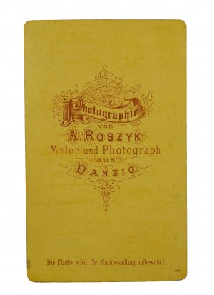 Fotografia kartonikowa , CDV Antoni Roszyk Gdańsk