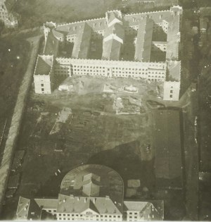 Aerial photo POZNAŃ Grunwaldzka street visible Government Palace and Palace of Art [PWK 1929].