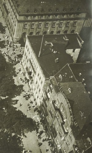 Aerial photo POZNAŃ Commandant's Office building [demolished in 1937], 16 Wolności Square, 1930s.