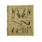 Reklama z asortymentem Stahlwaren-Fabrik und Versandhaus [Fabryka wyrobów stalowych i dom wysyłkowy] E. von den Steinen & Cie. Wald bei Solingen [scyzoryki, nożyczki, brzytwy, fajki, zapalniczki, portfele, lampki, instrumenty, zegarki kieszonkowe