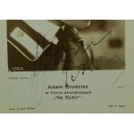 Adam BRODZISZ [1906-1986] autograph on postcard photograph from the film "In Siberia" [1930].