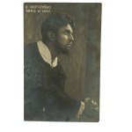 Kajetan Kopczyński [1879-1940] dedykacja i autograf na fotografii pocztówkowej w roli Arno w operza Ijoli, datowana: 21.X.1920r.