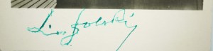 Ludwik Solski [1855-1954] autograph on a postcard with a view of Krynica [Colonnade in the Baths].