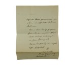 GRYCZEWSKI Friedrich Prezes Wyższego Sądu Okręgowego w Poznaniu w latach 1895-1912, korespondencja na papierze z herbem i autograf