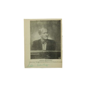 KENTNER Louis [1905-1987] węgiersko-brytyjski pianista, laureat V nagrody w Konkursie Chopinowskim [1932r.], autograf na wycinku z programu 2 Koncerty Symfoniczne 5-6.III.1955r.