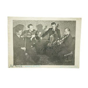 KWARTET SMETANY autografy członków zespolu [J.Novak, L.Kostecky, J.Rybensky, A.Kohout] 19.X.1950r.