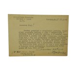 Józefa Orańska - zestaw 10 kart pocztowych z korespondencją do J. Orańskiej z nagłówkiem Biblioteki Kórnickiej, lata 1938-39 i 1946-48