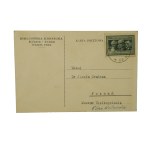 Józefa Orańska - zestaw 10 kart pocztowych z korespondencją do J. Orańskiej z nagłówkiem Biblioteki Kórnickiej, lata 1938-39 i 1946-48