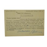 Józefa Orańska - zestaw 10 kart pocztowych z korespondencją do J. Orańskiej z nagłówkiem Biblioteki Kórnickiej, lata 1938-39 i 1946-48