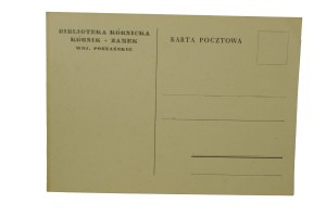 Józefa Orańska - zestaw 10 kart pocztowych z korespondencją do J. Orańskiej z nagłówkiem Biblioteki Kórnickiej, lata 1938-39 i 1946-48