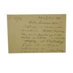Józefa Orańska - zestaw 10 kart pocztowych z korespondencją do J. Orańskiej z nagłówkiem Biblioteki Kórnickiej, lata 1938-39 i 1946-48