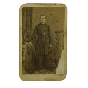 Fotografia kartonikowa CDV Antoni Ruszkowski wykonana w zakładzie A.Witkowskiego w Warszawie
