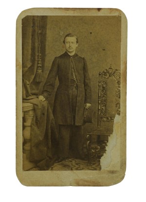 Fotografia kartonikowa CDV Antoni Ruszkowski wykonana w zakładzie A.Witkowskiego w Warszawie