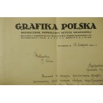 GRAFIKA POLSKA miesięcznik , korespondencja do stałego współpracownika w sprawie umieszczenia nazwiska w spisie oraz honorarium za teksty, datowana 28.XI.1921r.
