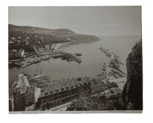 [NICEA] Entrance to the Port / NICE Entree du Port , photograph on cardboard , signed Stengel & Co.