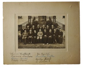 TORUN - Lower Theological Seminary in Torun, Redemptorists, Hotel Kaiserhof Sannsouce, autographs of some of the people seen in the photo