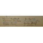 TORUŃ - Niższe Seminarium Duchowne w Toruniu, redemptoryści, Hotel Kaiserhof Sannsouce, autografy części osób widocznych na zdjęciu