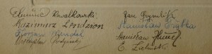 TORUN - Lower Theological Seminary in Torun, Redemptorists, Hotel Kaiserhof Sannsouce, autographs of some of the people seen in the photo