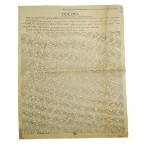 ODEZWA w sprawie pomnika dla Karola Marcinkowskiego, lista osób które dokonały wpłaty [śmietanka towarzyska przedwojennego Poznania i Wielkopolski]