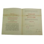 Wyższe Katolickie Studium Społeczne w Poznaniu DYPLOM ukończenia, datowany 25 marca 1939r., Poznań