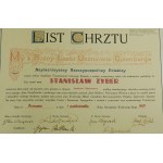 My z Bożey łaski uczniowe Gutenberga - LIST CHRZTU , wyzwolenia na drukarza, Poznań 1 października 1937 roku
