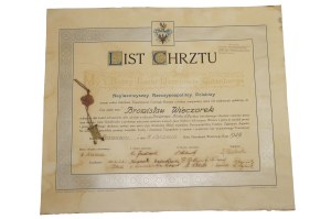We by God's grace disciples of Gutenberg - LETTER OF CHRIST , liberation on printer, Poznan January 1, 1929