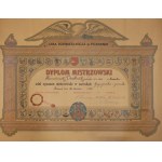 Dyplom mistrzowski w zawodzie fryzjersko-perukarskim , piękny druk datowany 26.III.1925r. Poznań