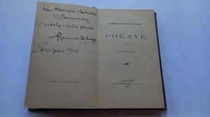 Poezye II Kazimierz Przerwa Tetmajer AUTOGRAPH DEDICATION 1898 /m.