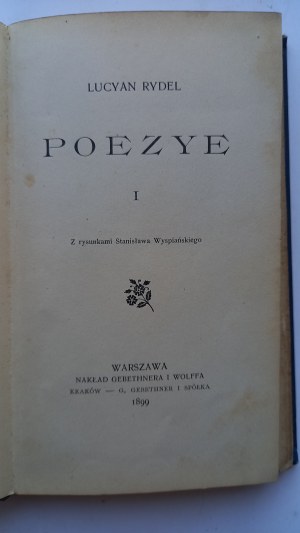 Poezye Lucjan Rydel il. Wyspianski 1st ed. 1899 /m.