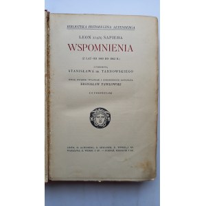 Wspomnienia z lat 1803-1863 Leon Sapieha 1916 r. /m.