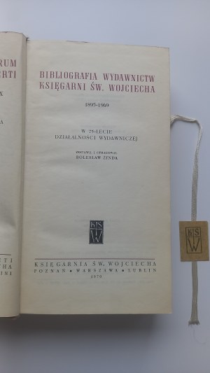Bibliography of publications of St. Adalbert's Bookstore 1895-1969 /m.