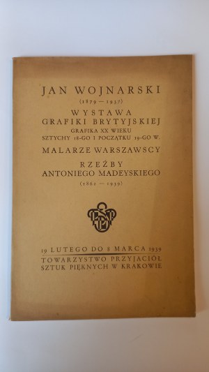 Jan Wojnarski Catalogue of the exhibition TPSP Krakow 1939.