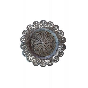 Patera koszyk srebro filigran carska Rosja ok. 1870 r.