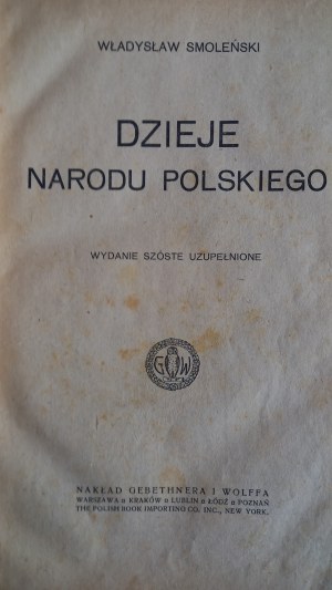 History of the Polish nation Smolensk 1921 /m.