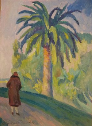 Woman with palm tree Kazimierz Puchała 1926.