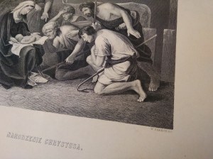 Nativity of Christ intaglio by Poussin / W. French 1880.