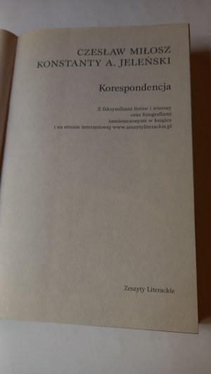 Czeslaw Milosz / Konstanty Jelenski Correspondence